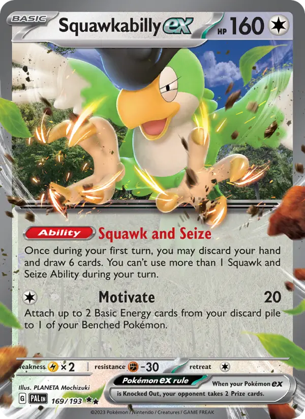 (#169/193) Squawkabilly ex [Scarlet & Violet: Paldea Evolved]
