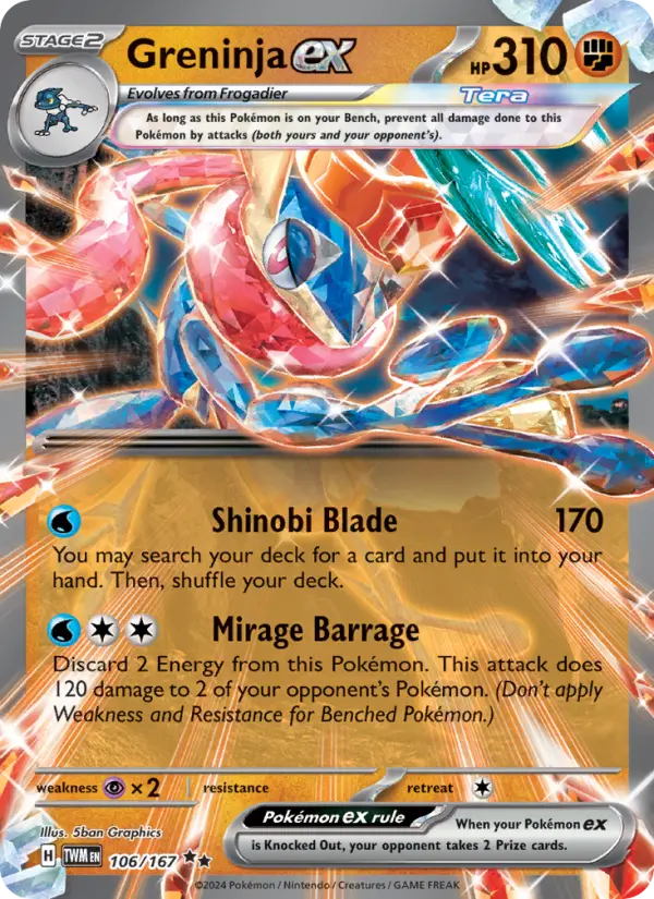 (#106/167) Greninja ex [Scarlet & Violet: Twilight Masquerade]