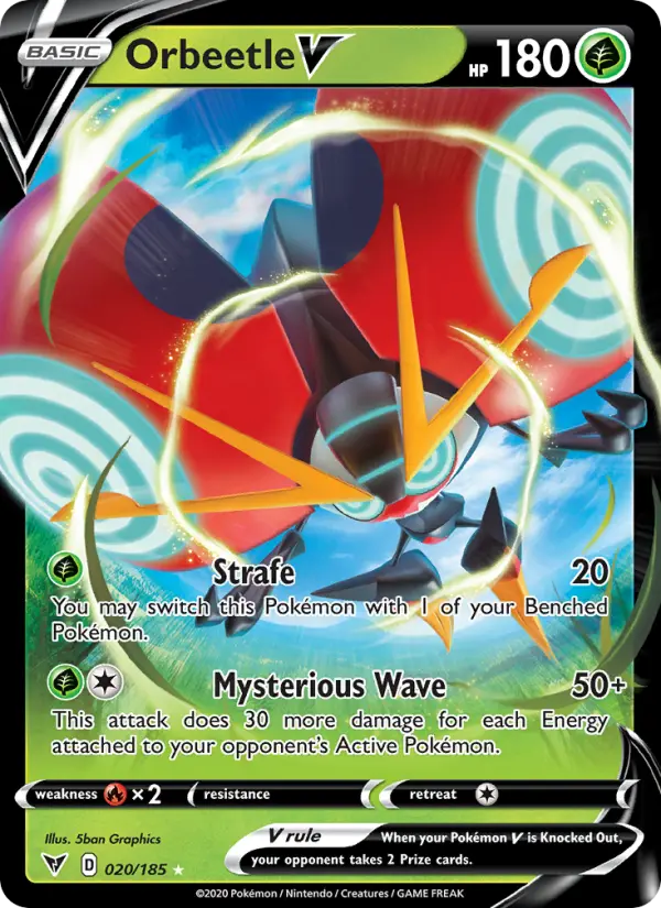 (#020/185) Orbeetle V [Sword & Shield: Vivid Voltage]