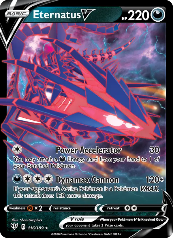 (#116/189) Eternatus V [Sword & Shield: Darkness Ablaze]