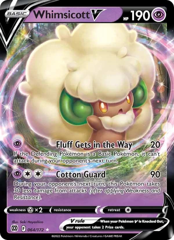 (#064/172) Whimsicott V [Sword & Shield: Brilliant Stars]