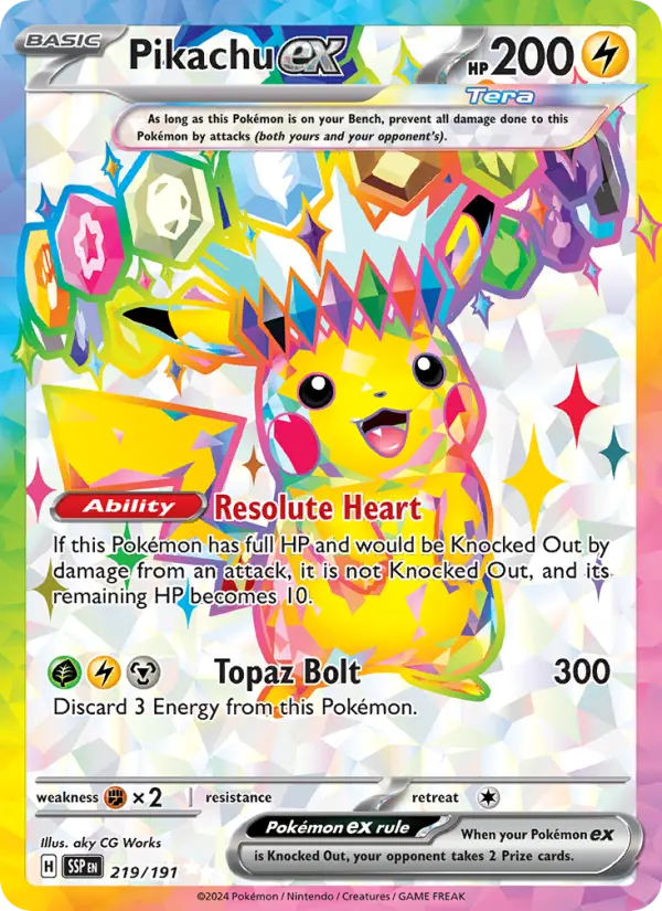 (#219/191) Pikachu ex [Scarlet & Violet: Surging Sparks]
