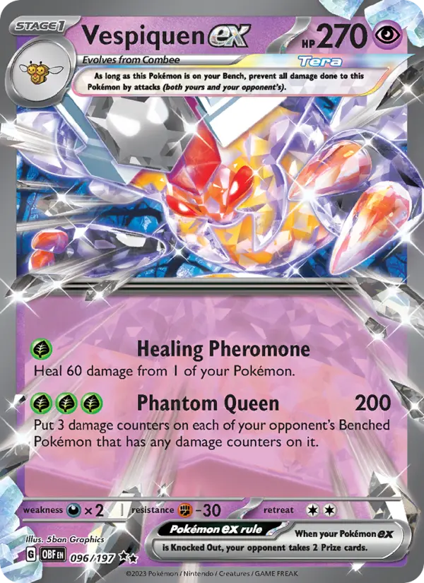 (#096/197) Vespiquen ex [Scarlet & Violet: Obsidian Flames]
