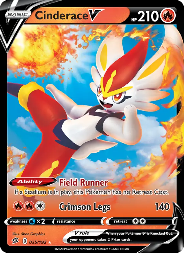 (#035/192) Cinderace V [Sword & Shield: Rebel Clash]
