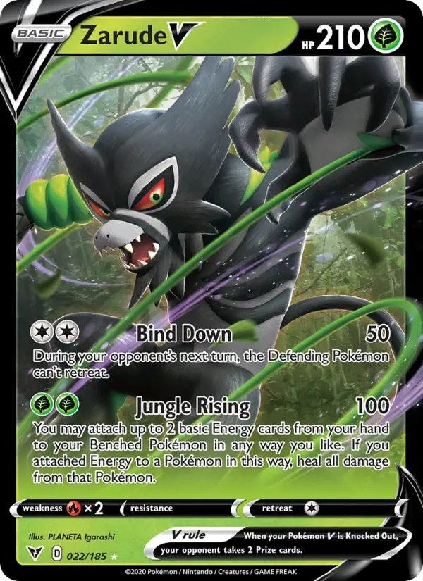 (#022/185) Zarude V [Sword & Shield: Vivid Voltage]