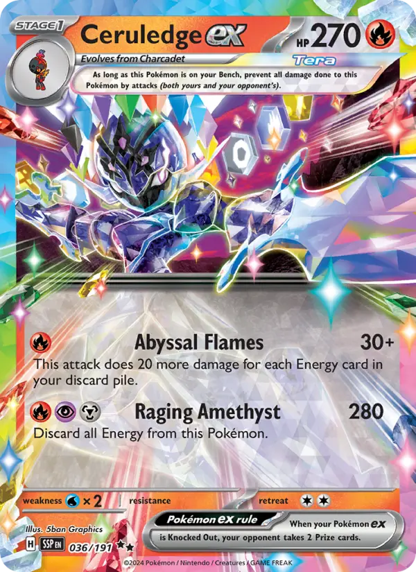 (#036/191) Ceruledge ex [Scarlet & Violet: Surging Sparks]