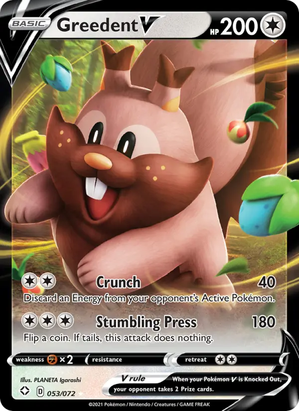 (#053/072) Greedent V [Sword & Shield: Shining Fates]