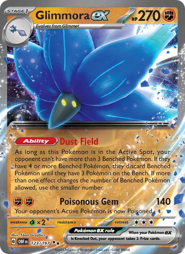 (#123/197) Glimmora ex [Scarlet & Violet: Obsidian Flames]