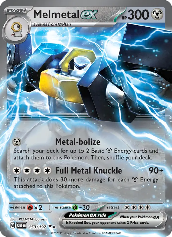 (#153/197) Melmetal ex [Scarlet & Violet: Obsidian Flames]
