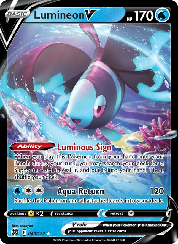 (#040/172) Lumineon V [Sword & Shield: Brilliant Stars]