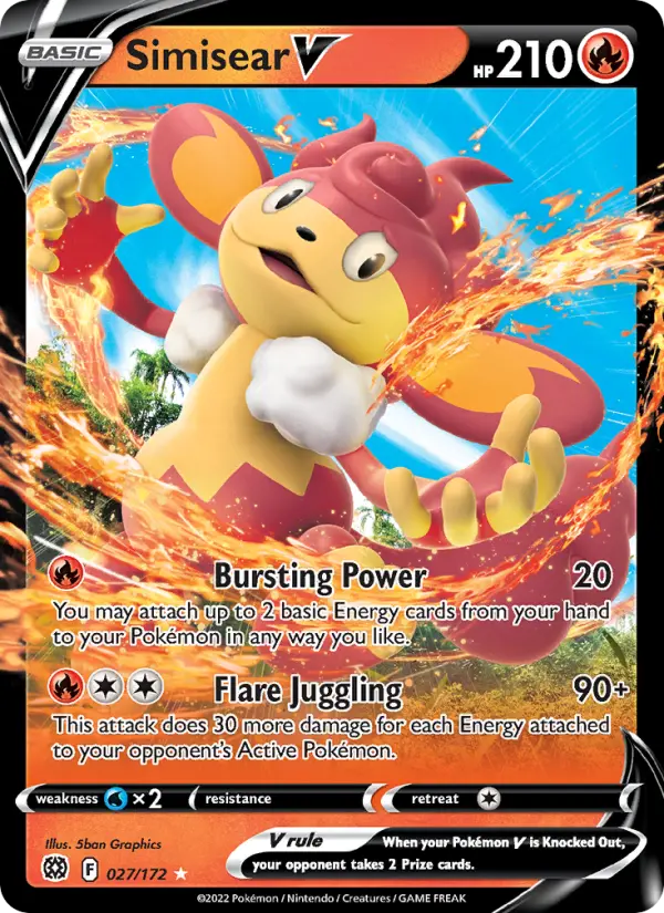 (#027/172) Simisear V [Sword & Shield: Brilliant Stars]