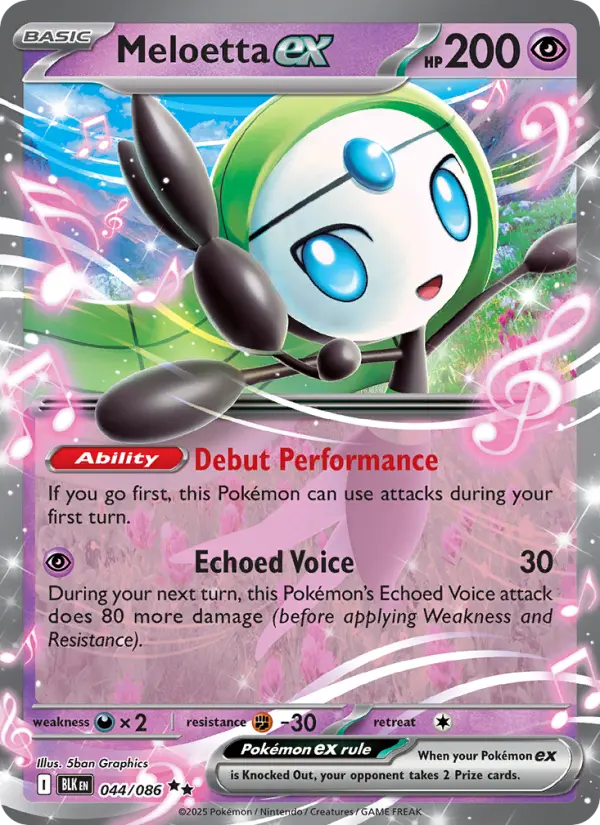 (#044/086) Meloetta ex [Scarlet & Violet: Black Bolt]
