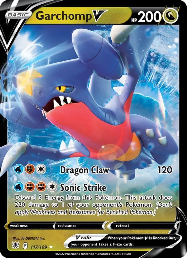 (#117/189) Garchomp V [Sword & Shield: Astral Radiance]