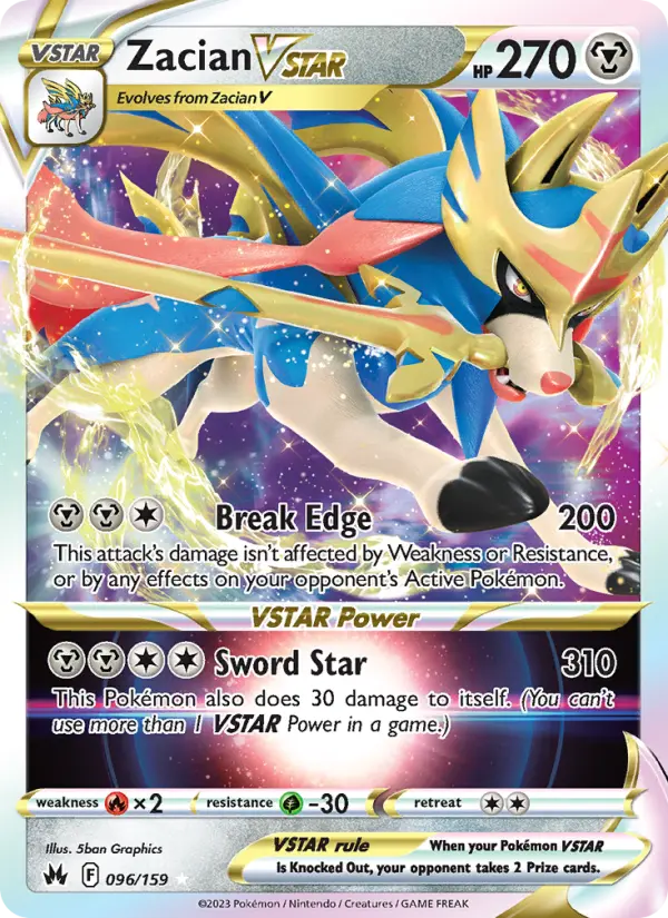 (#096/159) Zacian VSTAR [Sword & Shield: Crown Zenith]