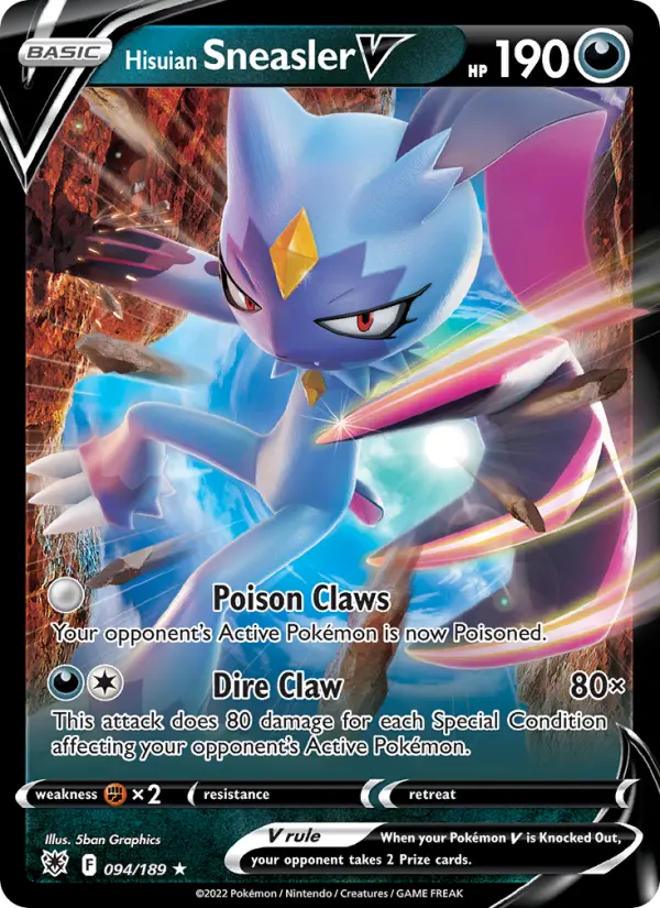 (#094/189) Hisuian Sneasler V [Sword & Shield: Astral Radiance]