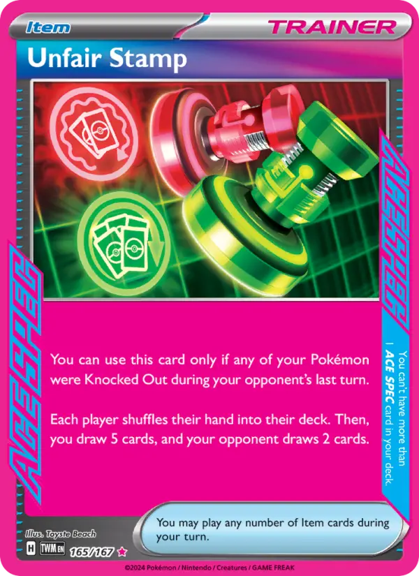 (#165/167) Unfair Stamp [Scarlet & Violet: Twilight Masquerade]