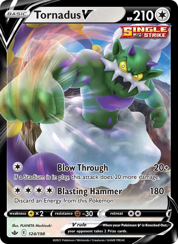 (#124/198) Tornadus V [Sword & Shield: Chilling Reign]
