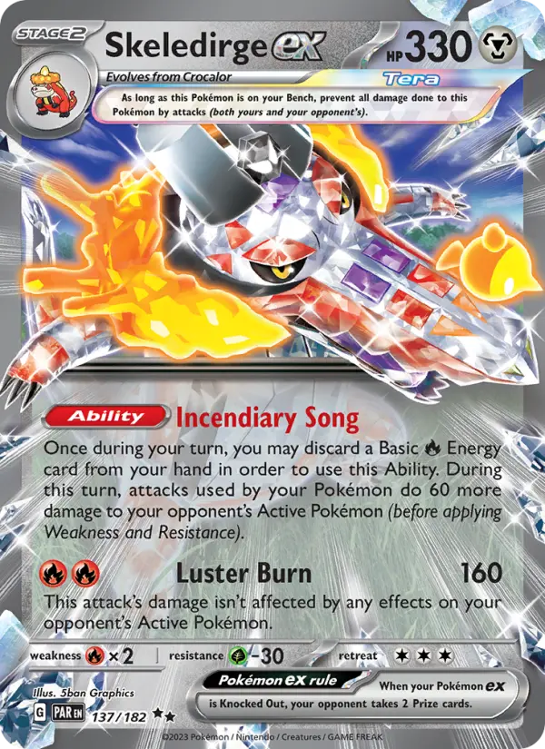 (#137/182) Skeledirge ex [Scarlet & Violet: Paradox Rift]