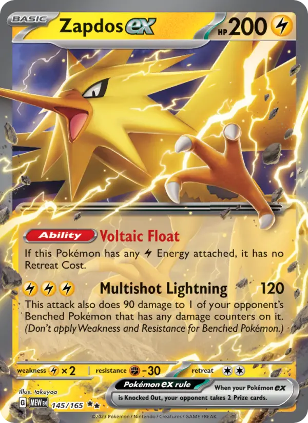 (#145/165) Zapdos ex [Scarlet & Violet: 151]