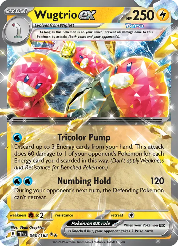 (#060/162) Wugtrio ex [Scarlet & Violet: Temporal Forces]