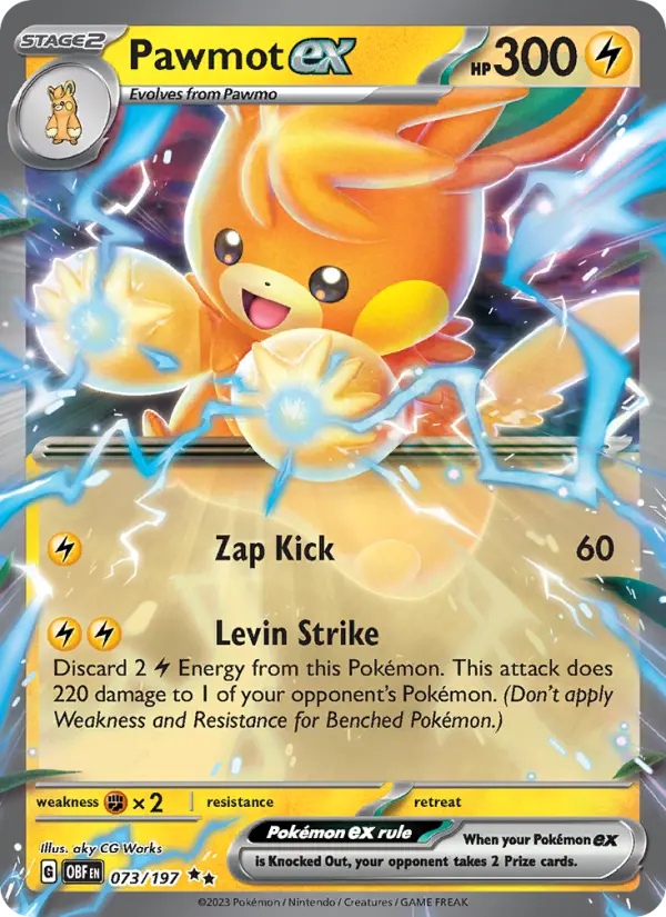 (#073/197) Pawmot ex [Scarlet & Violet: Obsidian Flames]
