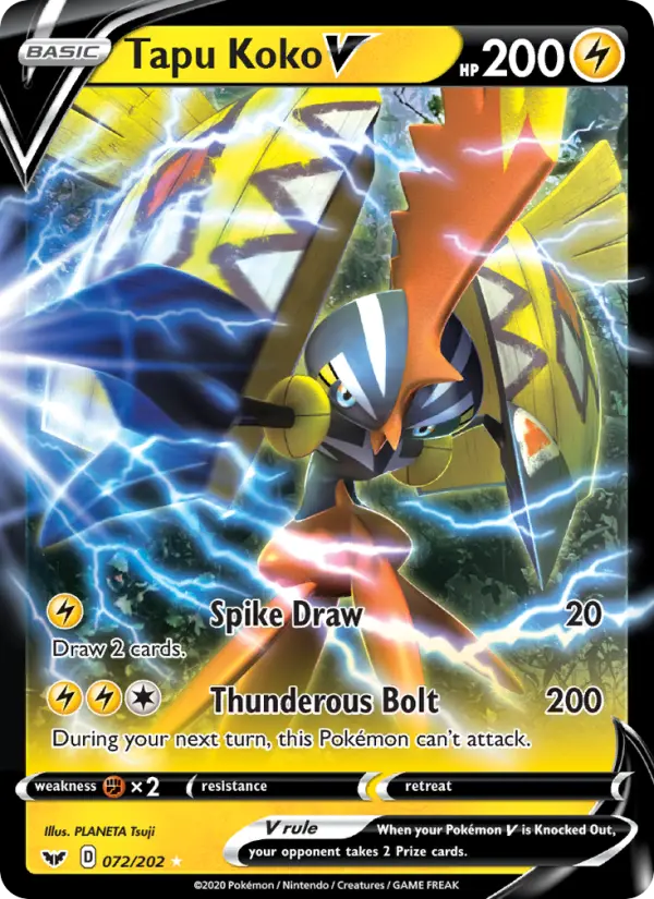 (#072/202) Tapu Koko V [Sword & Shield: SW&SH Base Set]