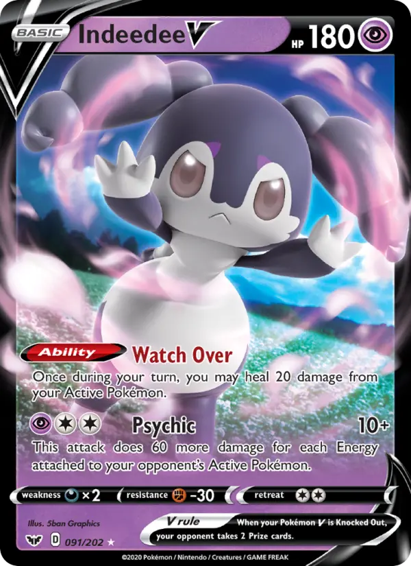 (#091/202) Indeedee V [Sword & Shield: SW&SH Base Set]