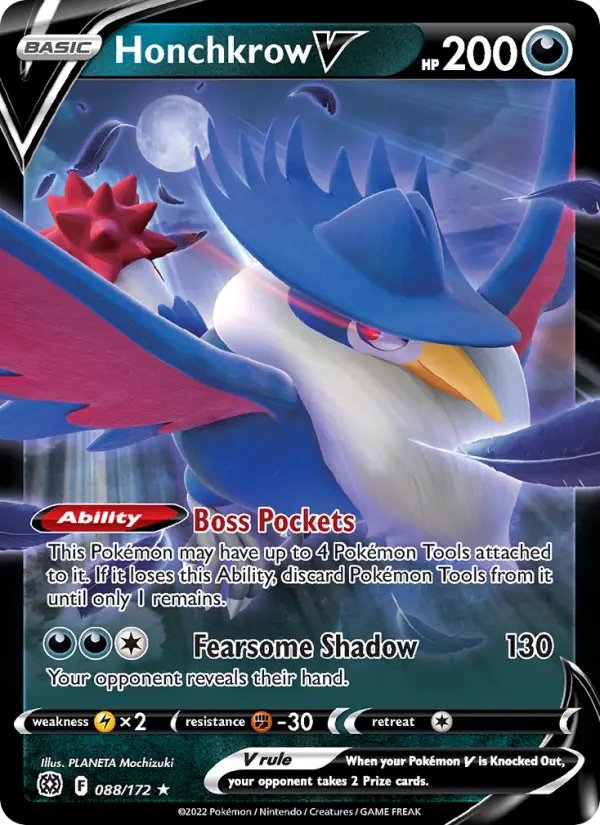 (#088/172) Honchkrow V [Sword & Shield: Brilliant Stars]