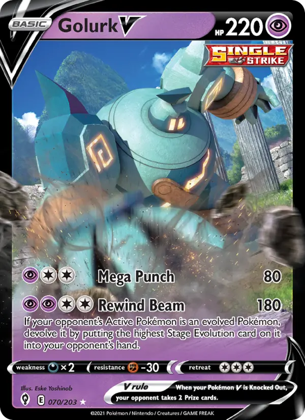 (#070/203) Golurk V [Sword & Shield: Evolving Skies]