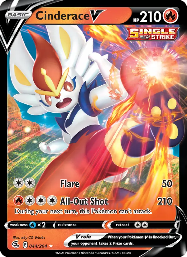 (#044/264) Cinderace V [Sword & Shield: Fusion Strike]