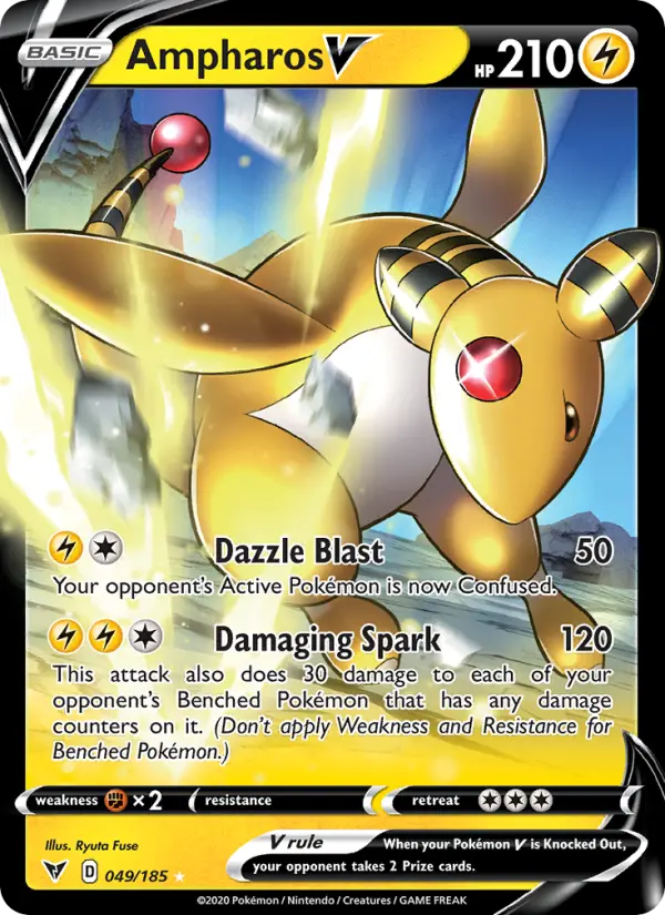 (#049/185) Ampharos V [Sword & Shield: Vivid Voltage]