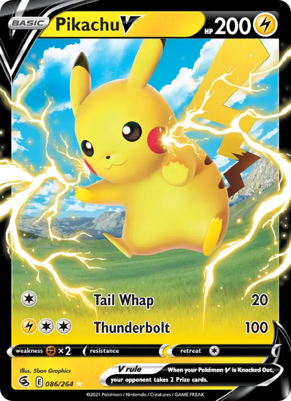 (#086/264) Pikachu V [Sword & Shield: Fusion Strike]