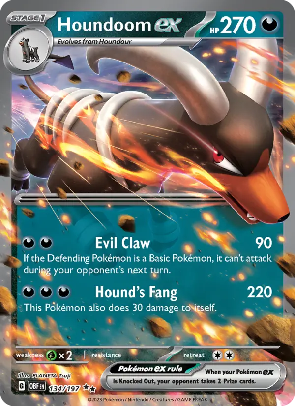 (#134/197) Houndoom ex [Scarlet & Violet: Obsidian Flames]