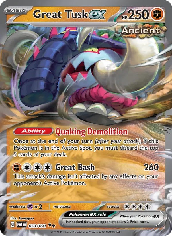(#053/091) Great Tusk ex [Scarlet & Violet: Paldean Fates]