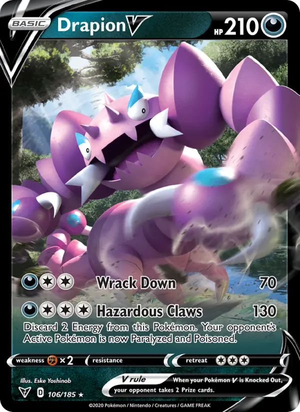 (#106/185) Drapion V [Sword & Shield: Vivid Voltage]