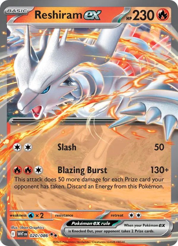 (#020/086) Reshiram ex [Scarlet & Violet: White Flare]