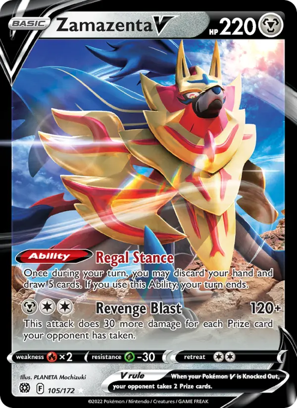 (#105/172) Zamazenta V [Sword & Shield: Brilliant Stars]