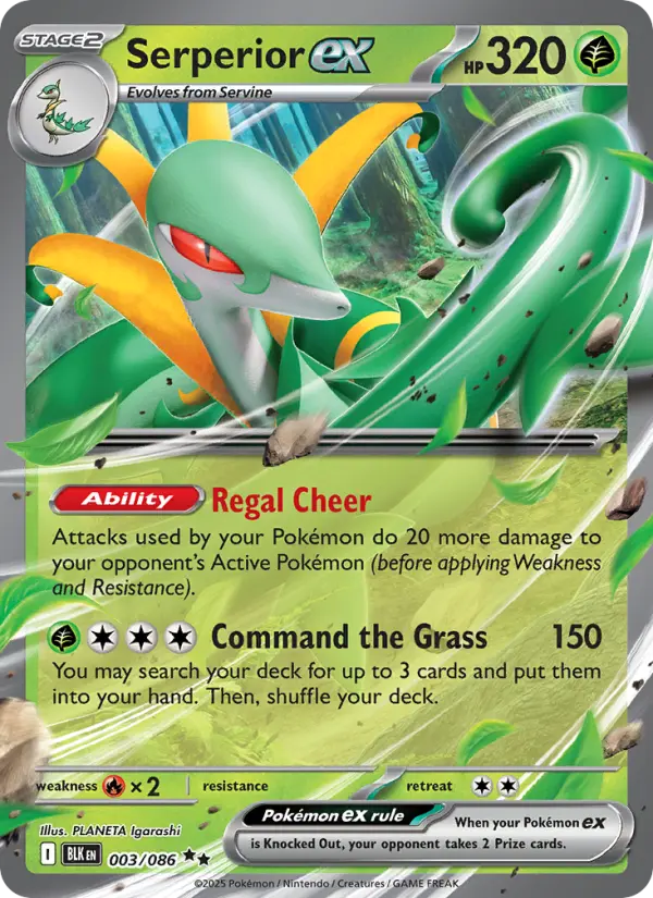 (#003/086) Serperior ex [Scarlet & Violet: Black Bolt]