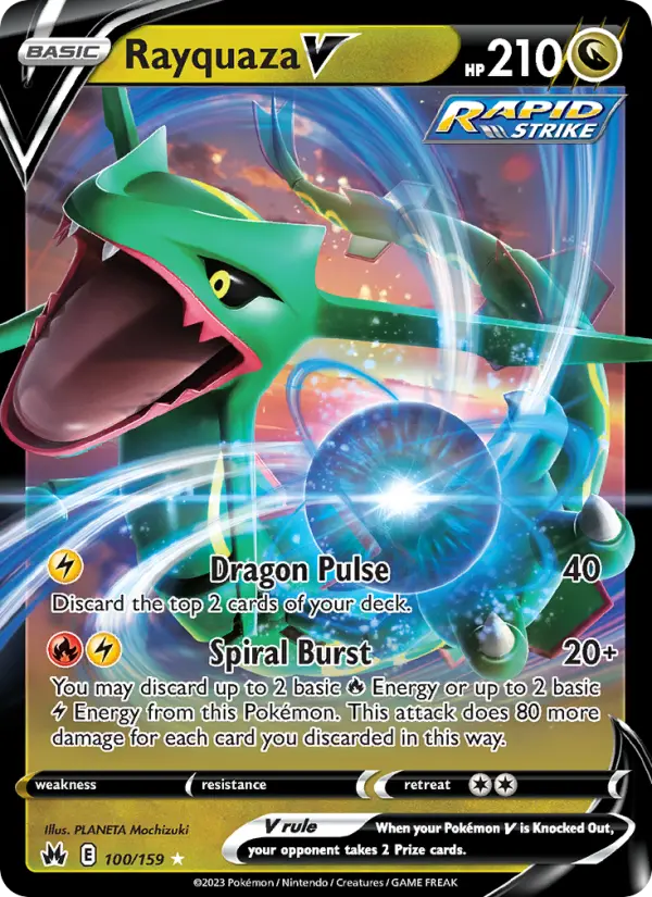 (#100/159) Rayquaza V [Sword & Shield: Crown Zenith]