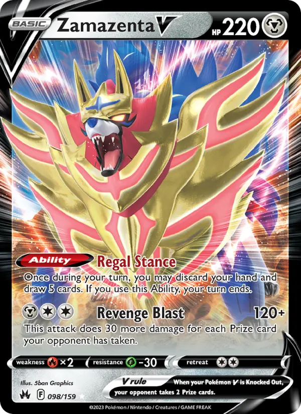 (#098/159) Zamazenta V [Sword & Shield: Crown Zenith]