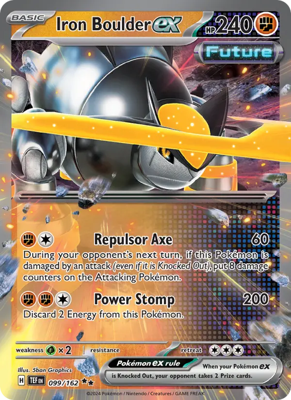 (#099/162) Iron Boulder ex [Scarlet & Violet: Temporal Forces]