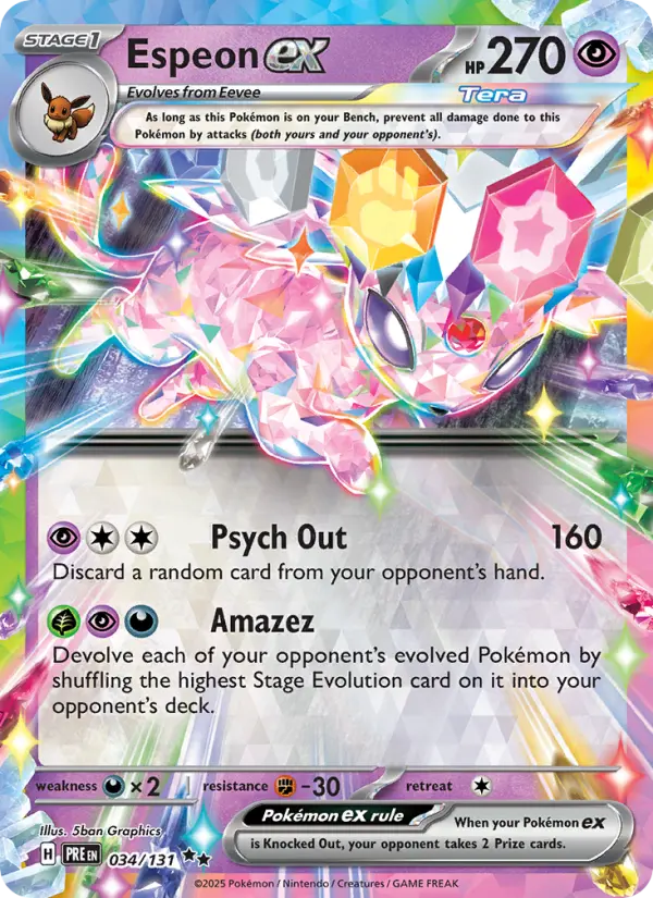 (#034/131) Espeon ex [Scarlet & Violet: Prismatic Evolutions]