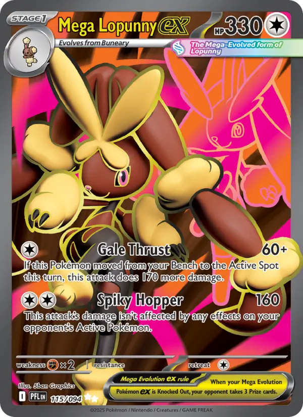 (#115/094) Mega Lopunny ex [Mega Evolutions: Phantasmal Flames]