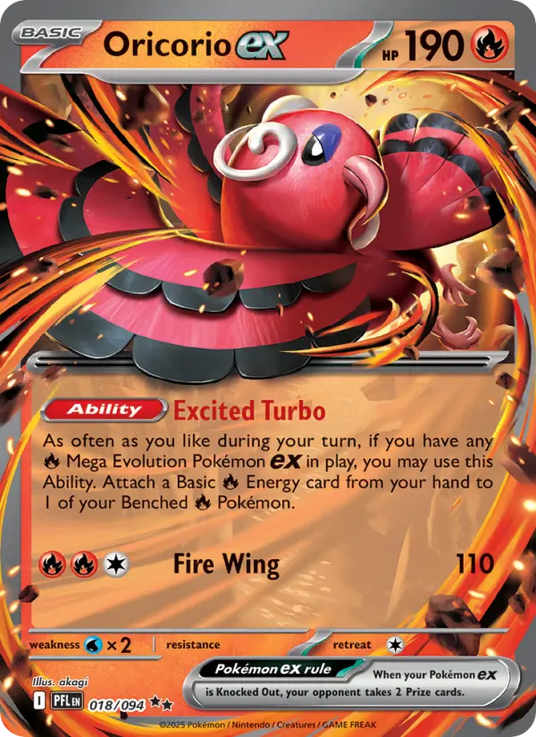 (#018/094) Oricorio ex [Mega Evolutions: Phantasmal Flames]