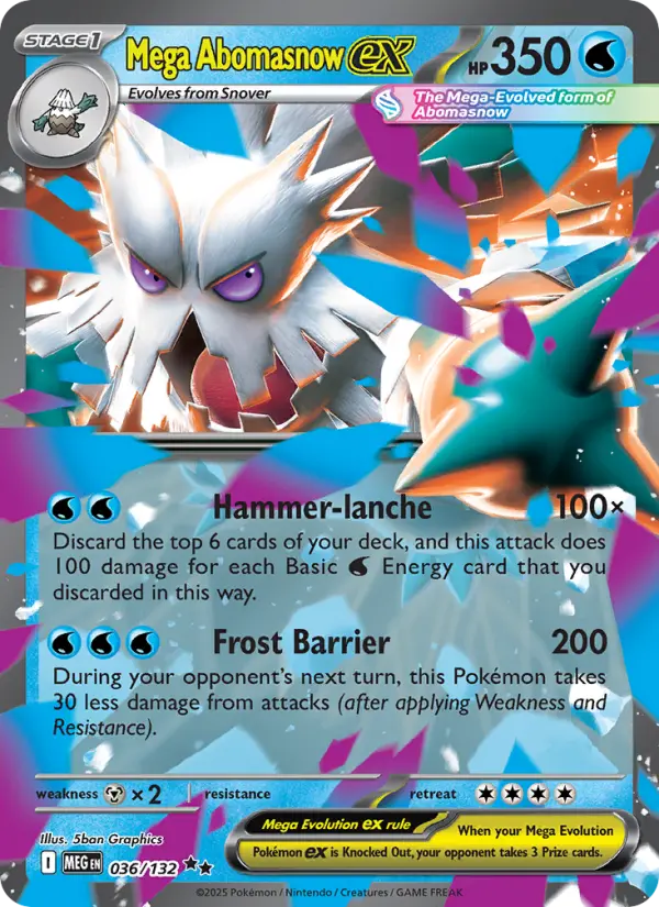 (#036/132) Mega Abomasnow ex [Mega Evolutions: ME Base Set]