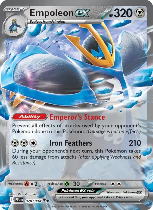 (#070/094) Empoleon ex [Mega Evolutions: Phantasmal Flames]