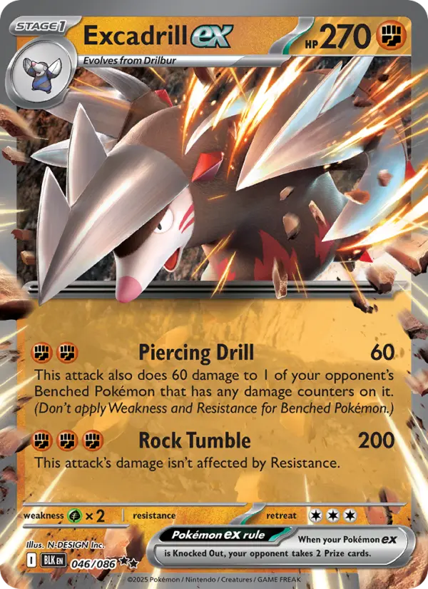 (#046/086) Excadrill ex [Scarlet & Violet: Black Bolt]