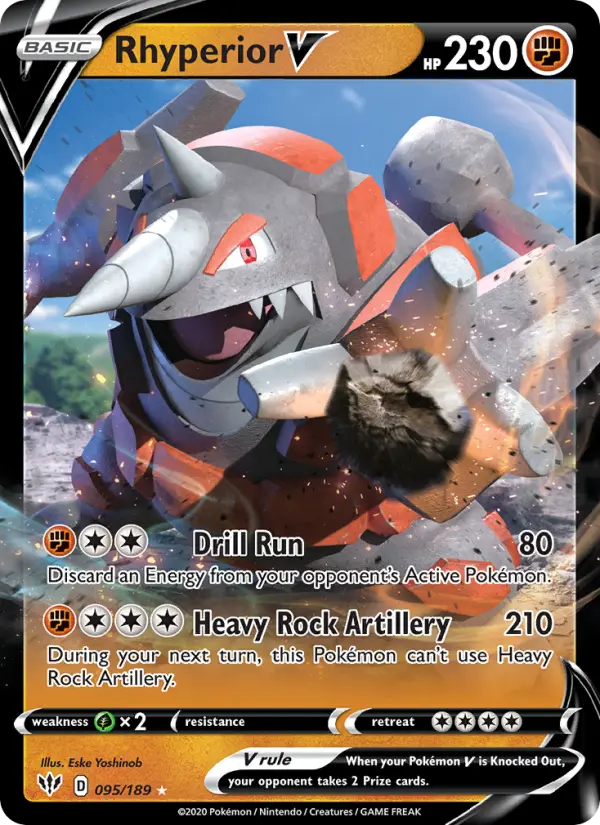 (#095/189) Rhyperior V [Sword & Shield: Darkness Ablaze]