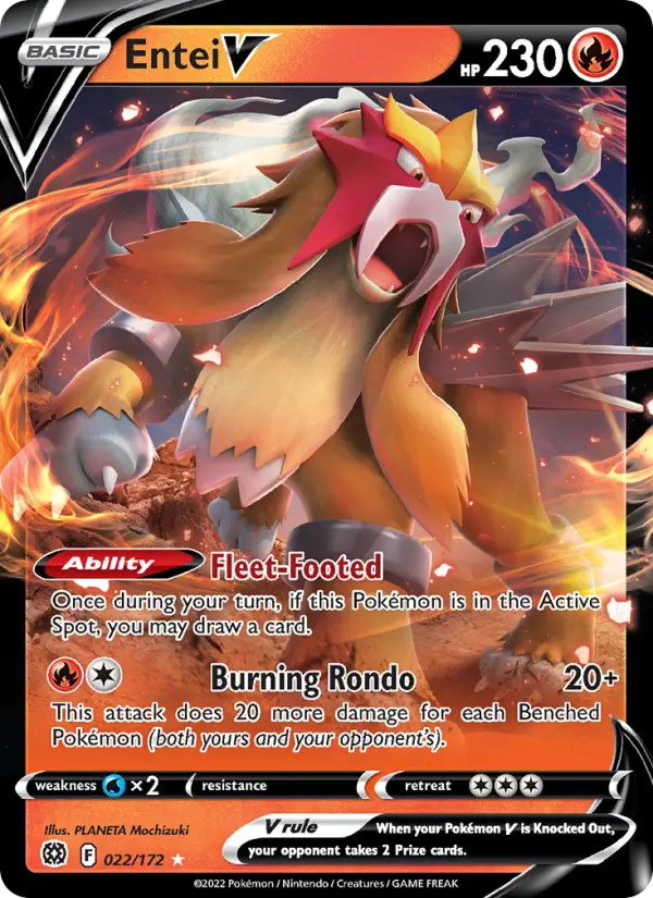 (#022/172) Entei V [Sword & Shield: Brilliant Stars]
