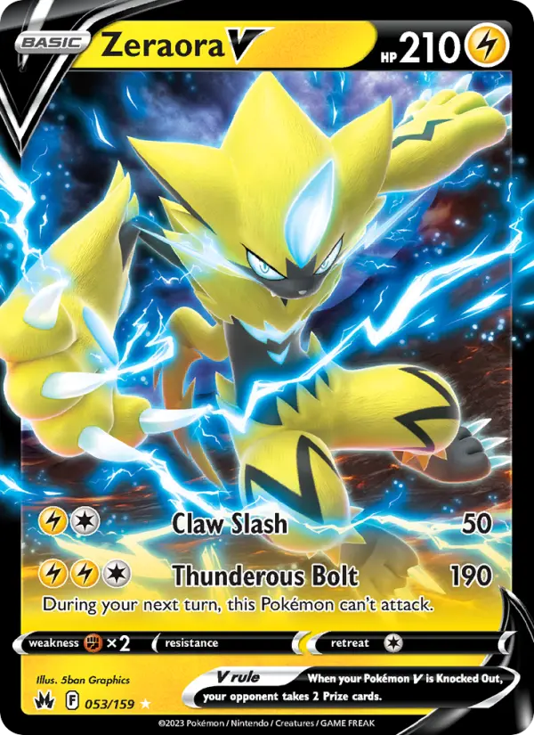 (#053/159) Zeraora V [Sword & Shield: Crown Zenith]